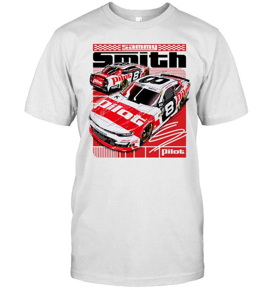 Limited Sammy Smith #8 White Pilot Shirt