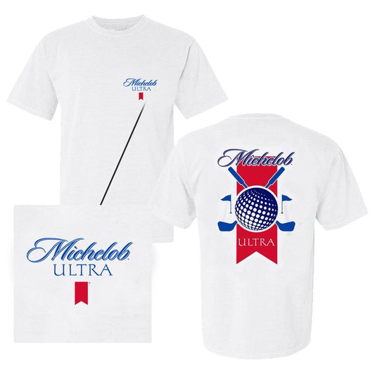 Michelob Ultra Golf Club T-shirt - 2 Side - Celebrity Style - Plentiful Color Options - His And Hers Fashion - Size Choices Galore - Fashion Varieties