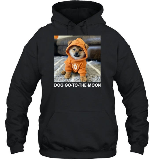 Dog Coin Go To The Moon Hooded Sweatshirt
