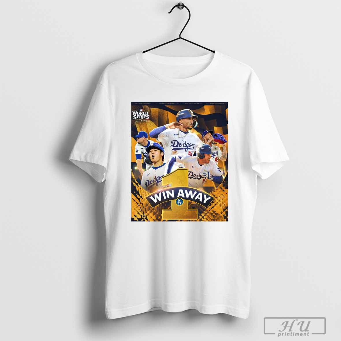 Poster The Los Angeles Dodgers are one win away from winning the World Series 2024 T-Shirt
