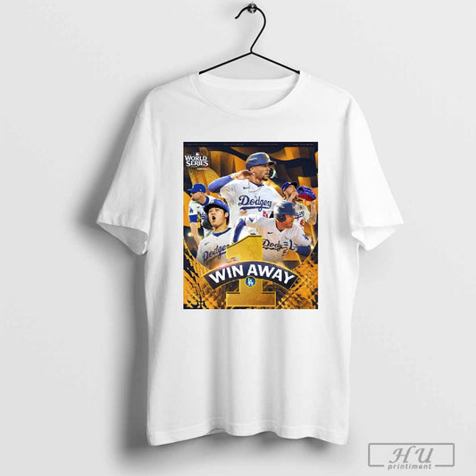 Poster The Los Angeles Dodgers are one win away from winning the World Series 2024 T-Shirt