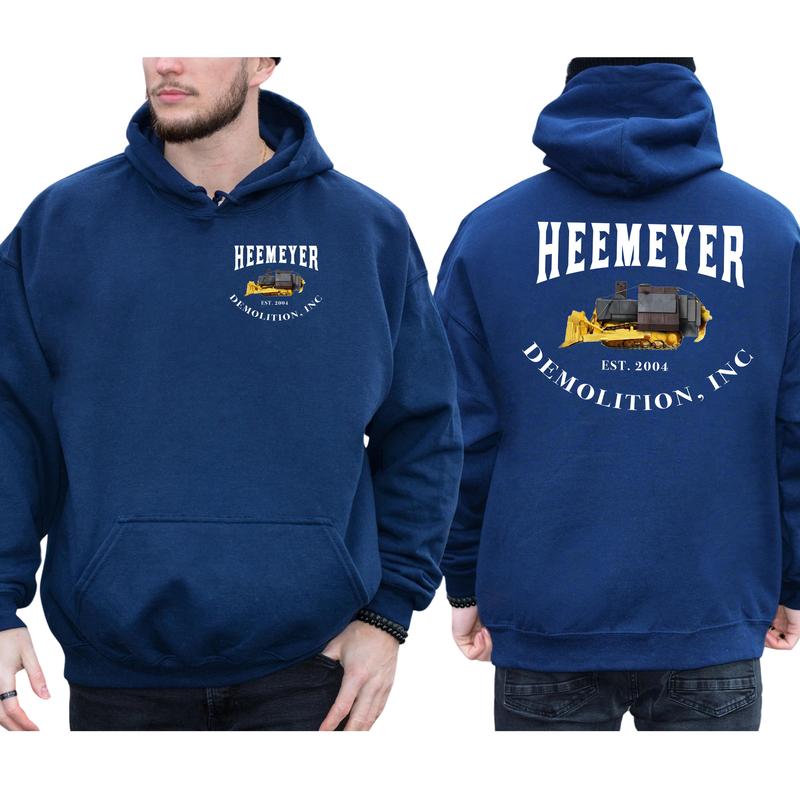 Men's Legendary Marvin Heemeyer Bulldozer Tribute 2-Sided Hoodie, Killdozer Hoodies, Heemeyer Demolition Unisex Tops, Comfort Cotton Casual Menswear, Long Sleeve Pullover
