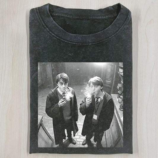 HARRY AND RON SMOKING SHIRT, HARRY POTTER Funny Tee, Movie Shirt, Halloween Shirt, Unisex T-Shirt, gift for him gift for her