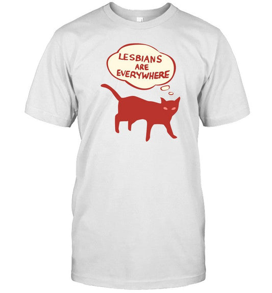 Sapphiscs Lesbians Are Everywhere Cat Shirt