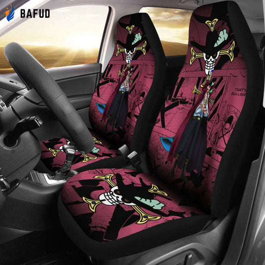 Dracule Mihawk One Piece Car Seat Covers For Fan Gifts Anime Mixed Manga - Bafud