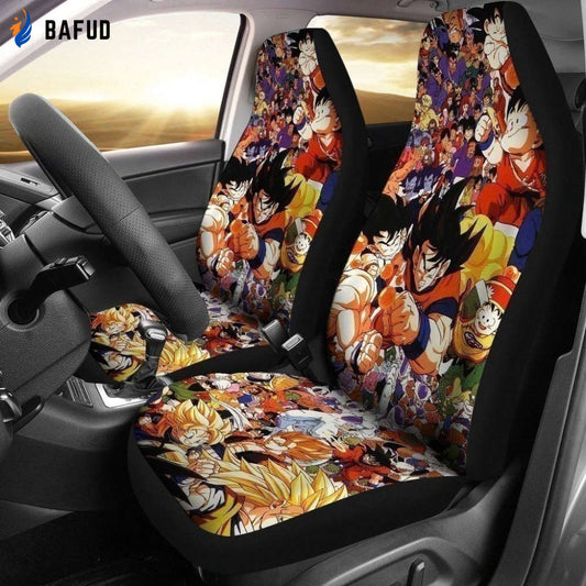 Dragon Ball Car Seat Covers For Fan Gifts Custom Characters Anime Car Accessories - Bafud