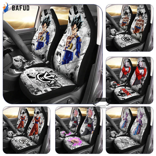 Dragon Ball Car Seat Covers For Fan Gifts Custom Manga mixed Anime - Universal Fit 2pcs - Bafud