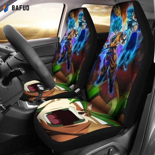 Dragon Ball Goku and Vegeta Car Seat Covers For Fan Gifts Custom Anime Car Accessories - Bafud