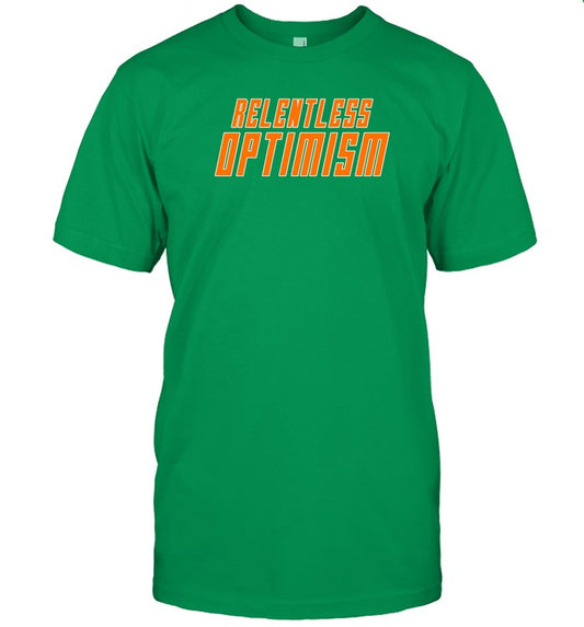 Sean Reid-Foley Wearing Relentless Optimism Tee Shirt