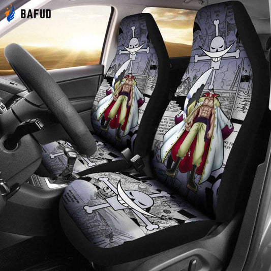 Edward Newgate Whitebeard One Piece Car Seat Covers For Fan Gifts Anime Mixed Manga - Bafud