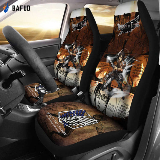 Eren Jeager Attack On Titan Car Seat Covers For Fan Gifts Adore Anime - Bafud
