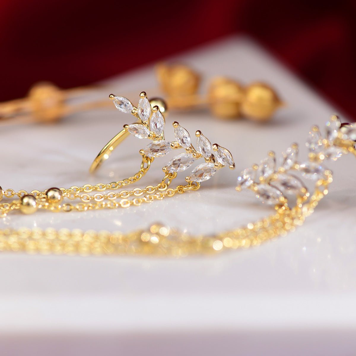 Floral Drop Earrings - Esther