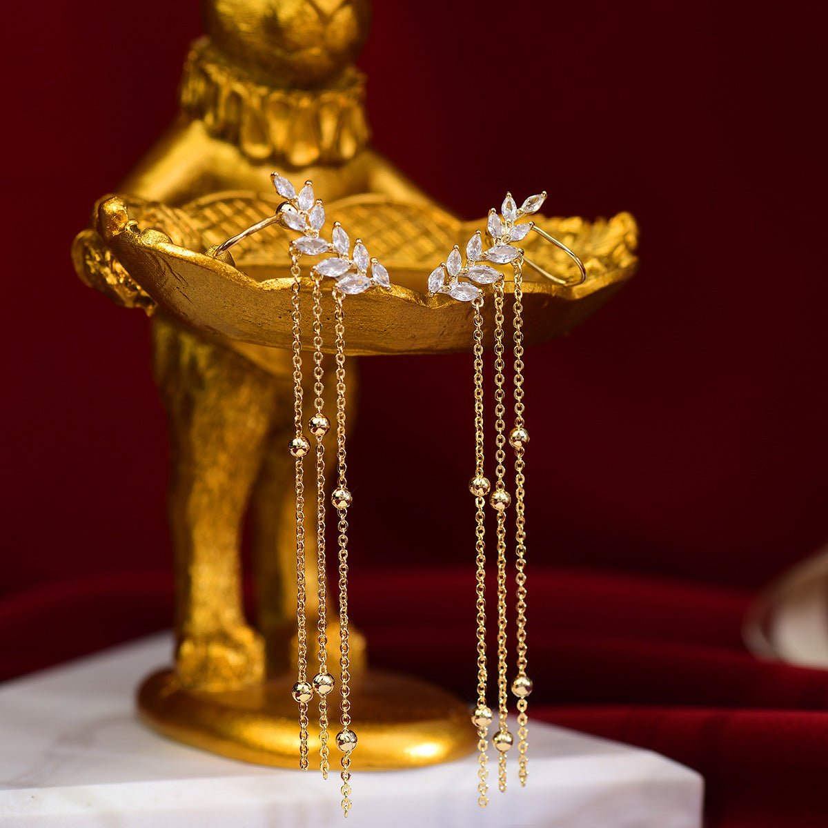 Floral Drop Earrings - Esther