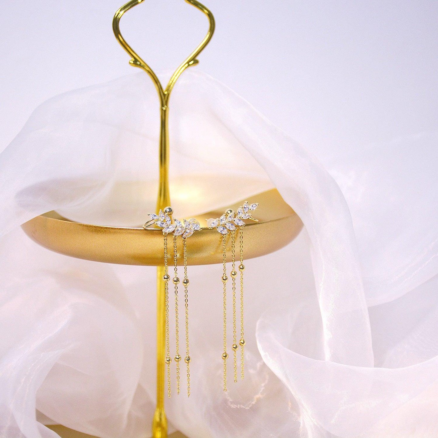 Floral Drop Earrings - Esther