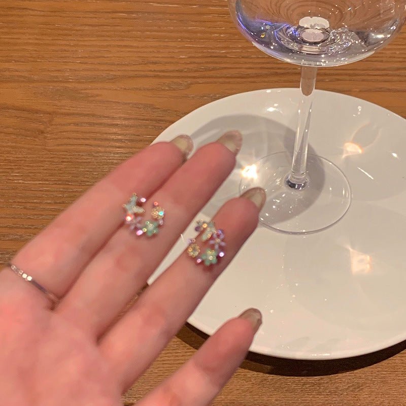 Lucy Flower Butterfly Stud Earrings