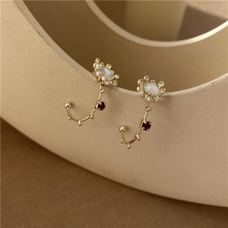 [Clearance] Flower Hoop Earrings