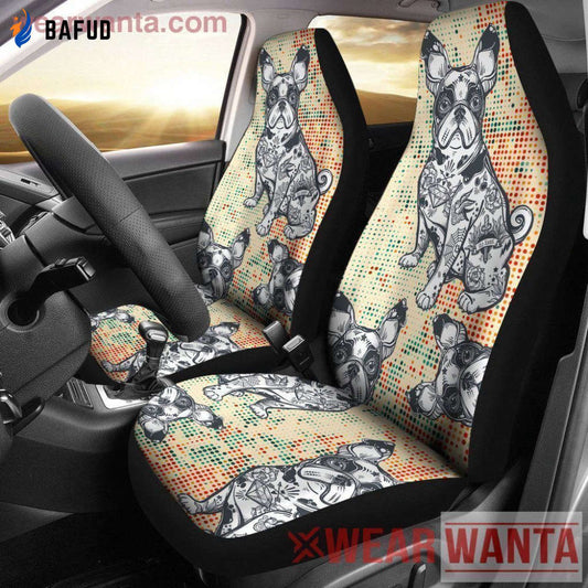French Bulldog Car Seat Covers For Fan Gifts - Bafud