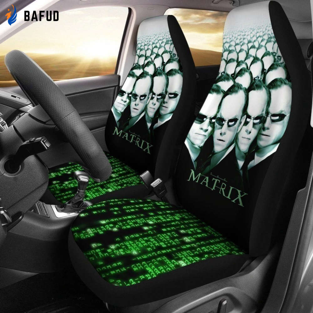 Funny Agent Smith The Matrix Car Seat Covers For Fan Gifts - Bafud