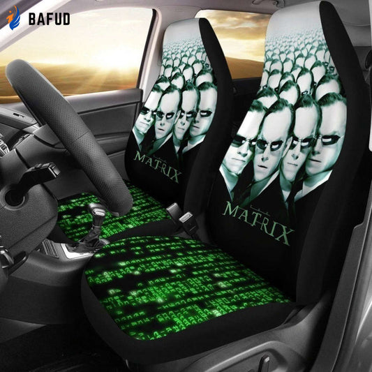 Funny Agent Smith The Matrix Car Seat Covers For Fan Gifts - Bafud