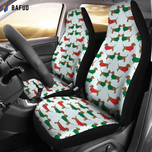 Funny Dachshund Car Seat Covers For Fan Gifts - Bafud