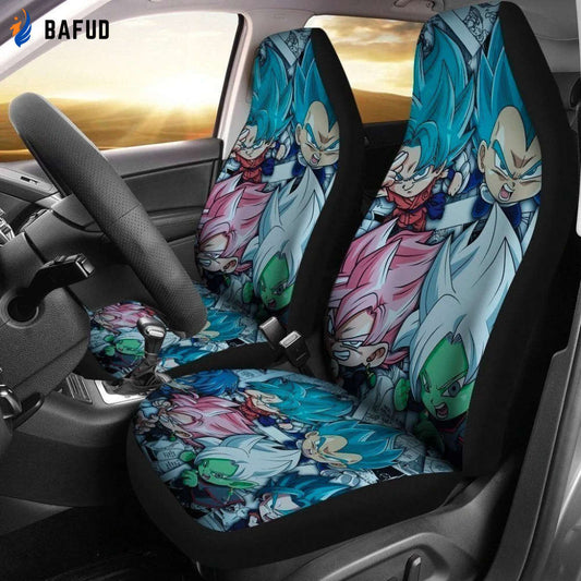 Funny Dragon Ball Super Saiyan Car Seat Covers For Fan Gifts Anime Fan NH1911 - Bafud