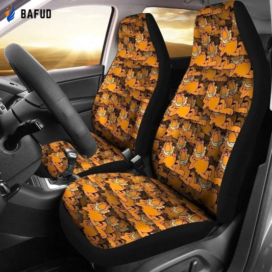 Funny Garfield Car Seat Covers For Fan Gifts Gift Idea NH1911 - Bafud