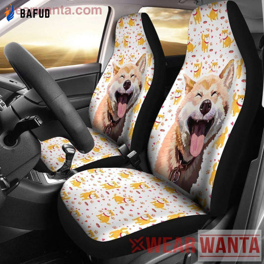 Funny Shiba Inu Car Seat Covers For Fan Gifts - Bafud