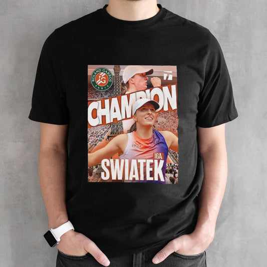 ga Swiatek Champion Roland Garros Paris 2024 IG4 The Championships Wimbledon shirt