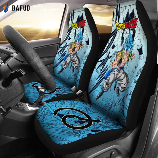 Gogeta Dragon Ball Z Car Seat Covers For Fan Gifts Manga Mixed Anime - Bafud