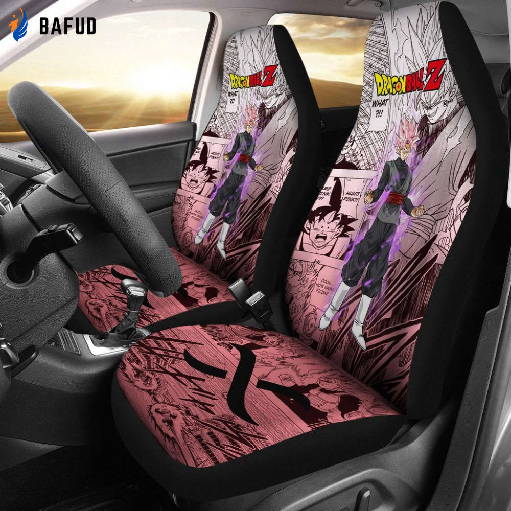 Goku Black Rose Characters Dragon Ball Z Car Seat Covers For Fan Gifts Manga Mixed Anime - Bafud