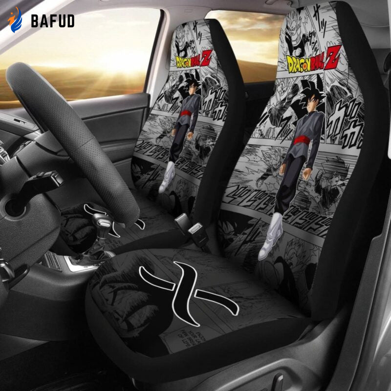 Goku Black Rose Characters Dragon Ball Z Car Seat Covers For Fan Gifts - Bafud