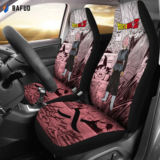 Goku Black Rose Dragon Ball Z Car Seat Covers For Fan Gifts Manga Mixed Anime - Bafud