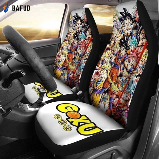 Goku Car Seat Covers For Fan Gifts Custom Dragon Ball Anime Car Accessories Accessories - Bafud