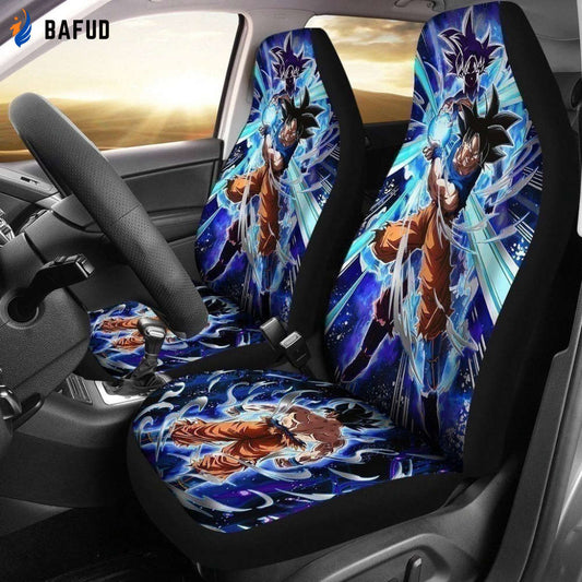 Goku Kamehameha Car Seat Covers For Fan Gifts Custom Anime Dragon Ball Accessories - Bafud