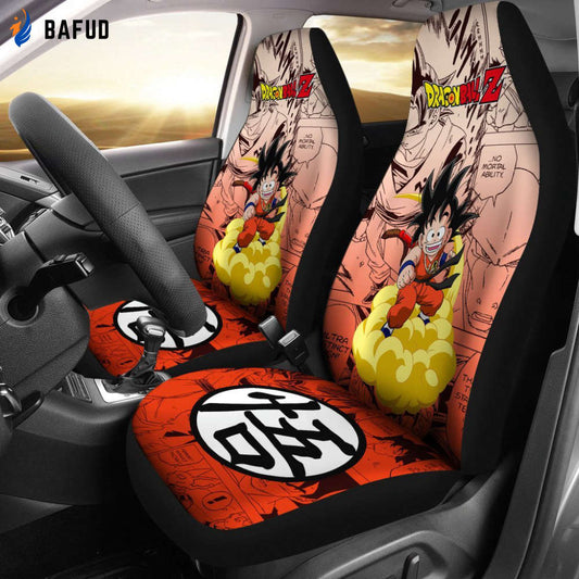 Goku Kid Dragon Ball Z Car Seat Covers For Fan Gifts Manga Mixed Anime Funny - Bafud