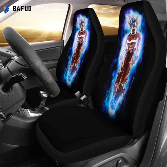 Goku Ultra Instinct Car Seat Covers For Fan Gifts Dragon Ball Anime Fan NH1911 - Bafud