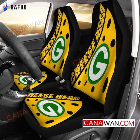 Green Bay Packers Logo Print Pattern v144 Universal Fit Car Seat Covers For Fan Gifts Gift For Fan - Bafud