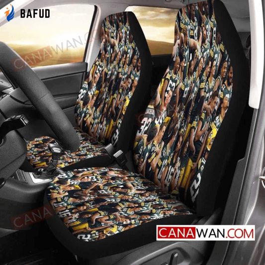 Green Bay Packers Team v9 Universal Fit Car Seat Covers For Fan Gifts Gift For Fan - Bafud