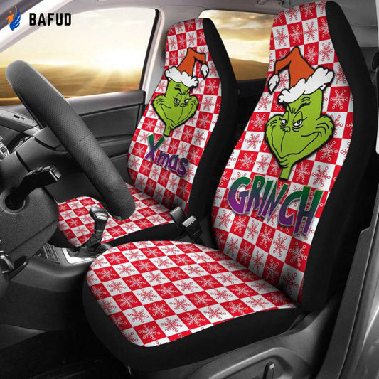 Grinch Christmas Seat Covers For Fan Gifts - Bafud