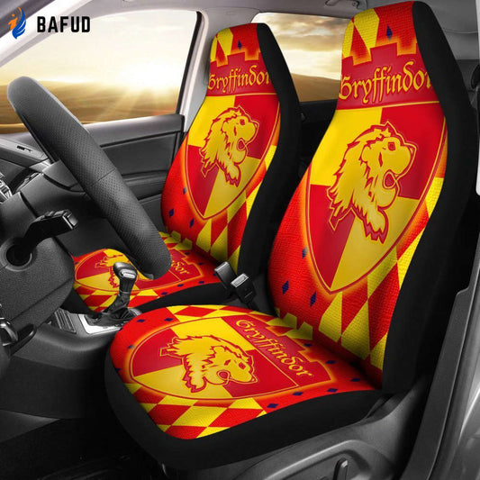 Gryffindor Car Seat Covers For Fan Gifts Lion Harry Potter Car Accessories - Bafud