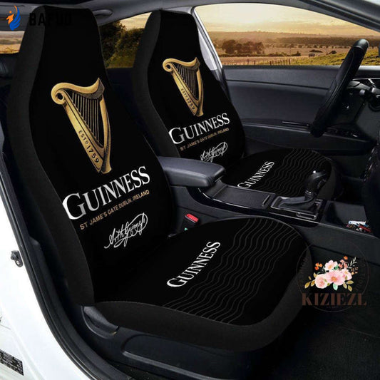 Guinness Car Seat Covers For Fan Gifts, Guinness Beer Seat Covers For Fan Gifts, Car Seat Protector, Interior Car Decor, Beer Drinking Gifts, Guinness Seat Covers For Fan Gifts - Bafud