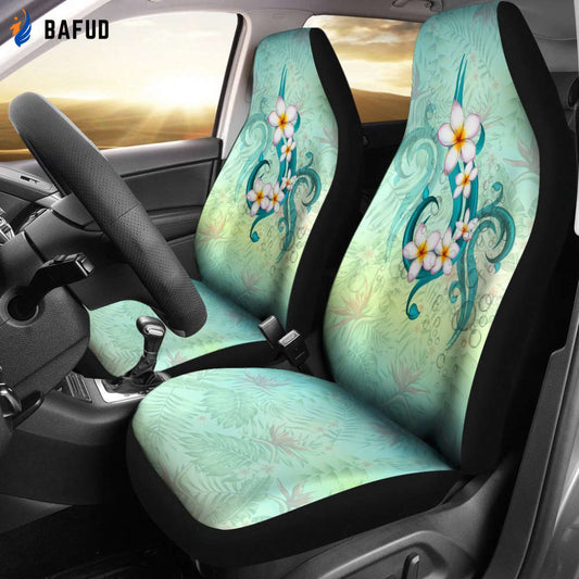 Hawaiian Car Seat Covers For Fan Gifts - Hawaii Plumeria Flower - AH - TH3 - Bafud