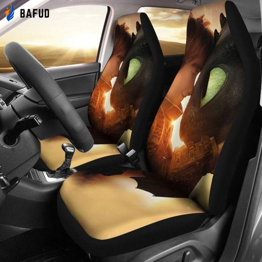 Hiccup Toothless Car Seat Covers For Fan Gifts Custom How To Train Your Dragon - Bafud