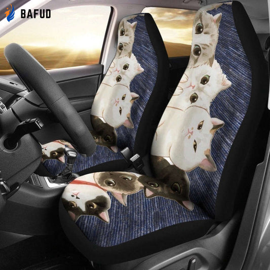 Hide Cats Car Seat Covers For Fan Gifts Funny For Cat Lover - Bafud