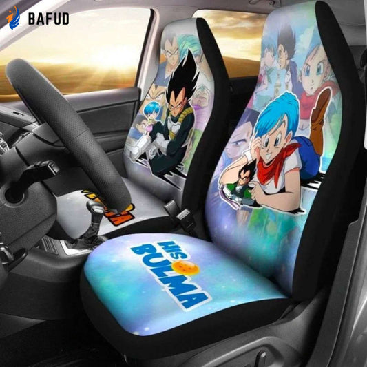 His Bulma Her Vegeta Car Seat Covers For Fan Gifts Dragon Ball Z Custom NH1911 - Bafud