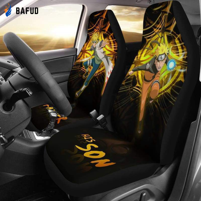 His Father His Son NRT Minato Car Seat Covers For Fan Gifts Anime Fan NH1911 - Bafud