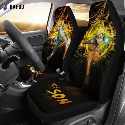 His Father His Son NRT Minato Car Seat Covers For Fan Gifts Anime Fan NH1911 - Bafud