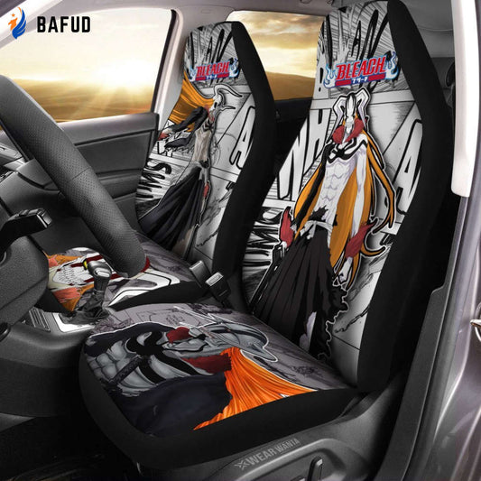 Hollow Ichigo Car Seat Covers For Fan Gifts Custom Anime Bleach Car Accessories - Bafud