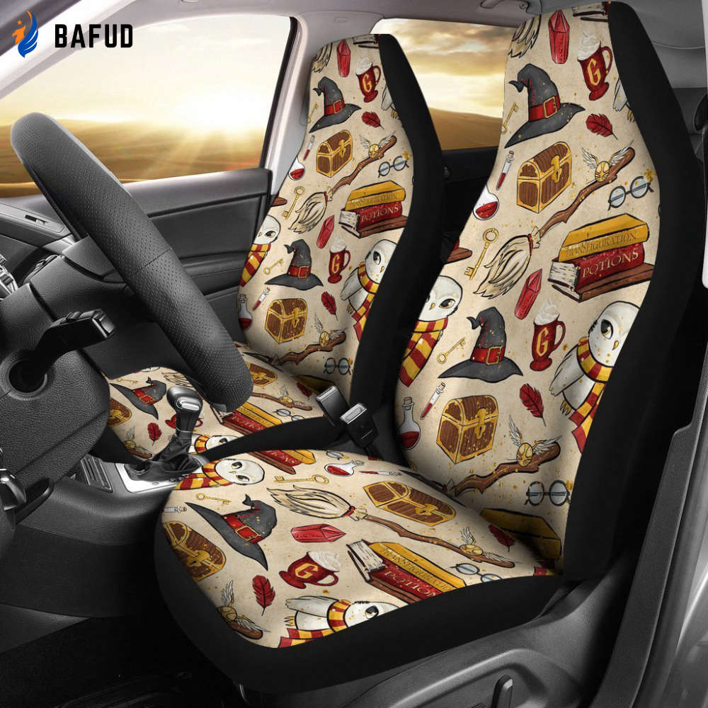 Hufflepuff Harry Potter Car Seat Covers For Fan Gifts Custom Car Accessories - Bafud