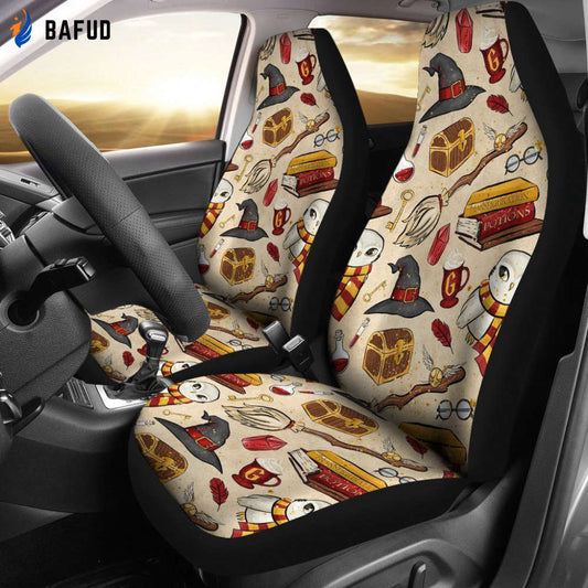 Hufflepuff Harry Potter Car Seat Covers For Fan Gifts Custom Car Accessories - Bafud